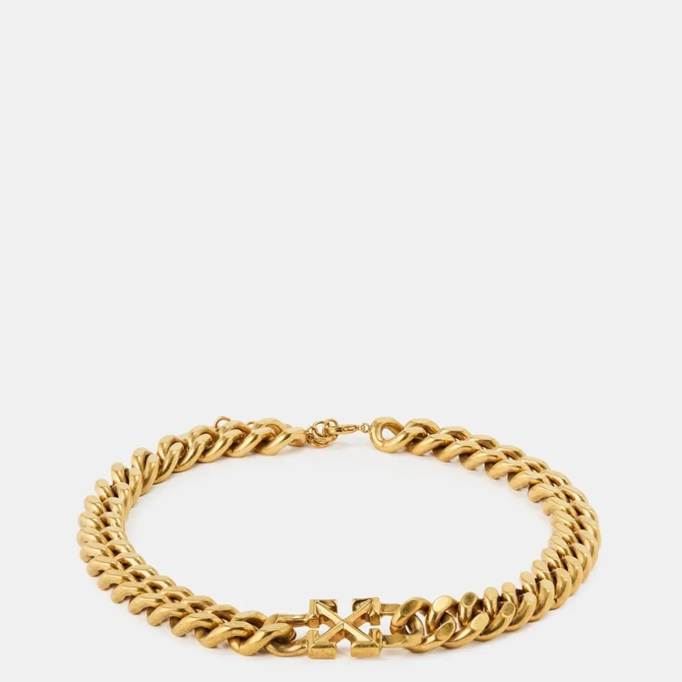 Off White Off Arrow Chain Nklc in Gold