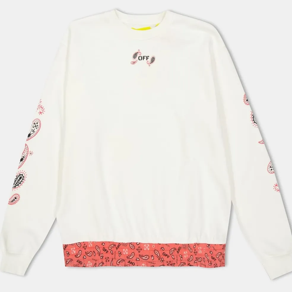 Off White Off Bandana Crew in Multi