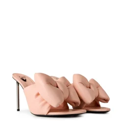 Off White Off Bow Mules in Pink