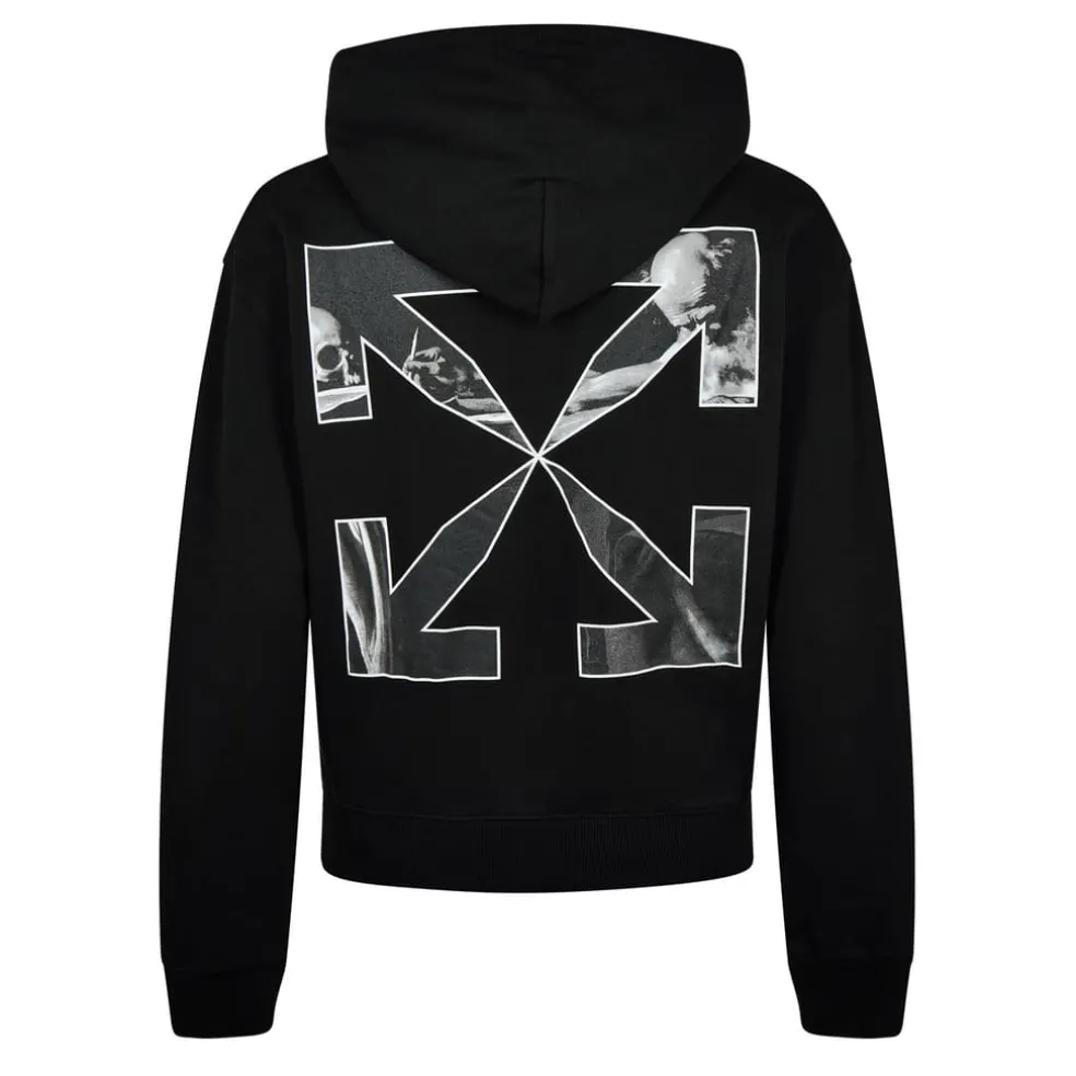 Off White Off Caravag Arw Hoody in Black