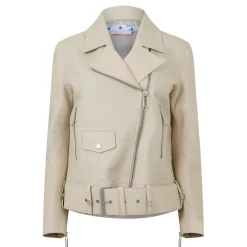 Off White Off Corpor Biker bt in Cream