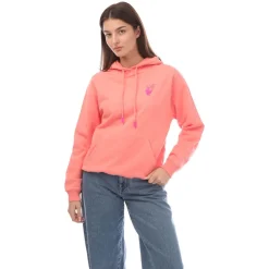 Off White Off Hands Pocket Hoodie in Pink