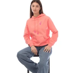 Off White Off Hands Pocket Hoodie in Pink