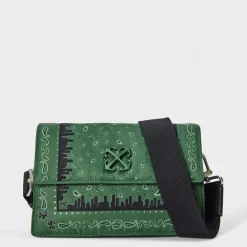 Off White Off Jitney Paisley Cross Body with Detachable Strap in Multi
