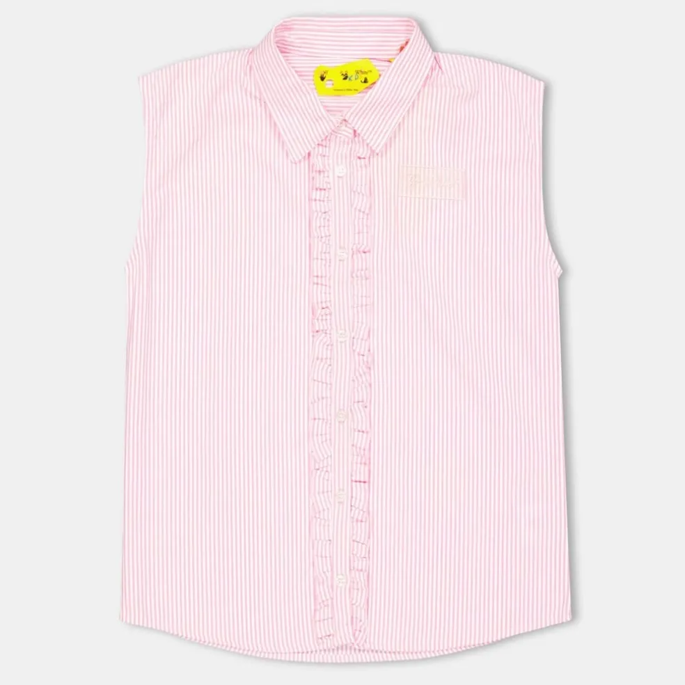 Off White Off Lace Shirt in Pink