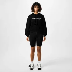 Off White Off Lgo Bookish Hoody Ld62 in Black