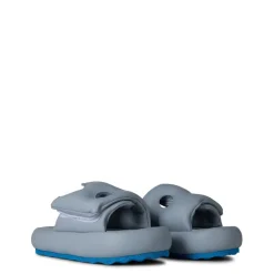 Off White Off Meteor Platform Slides in Grey