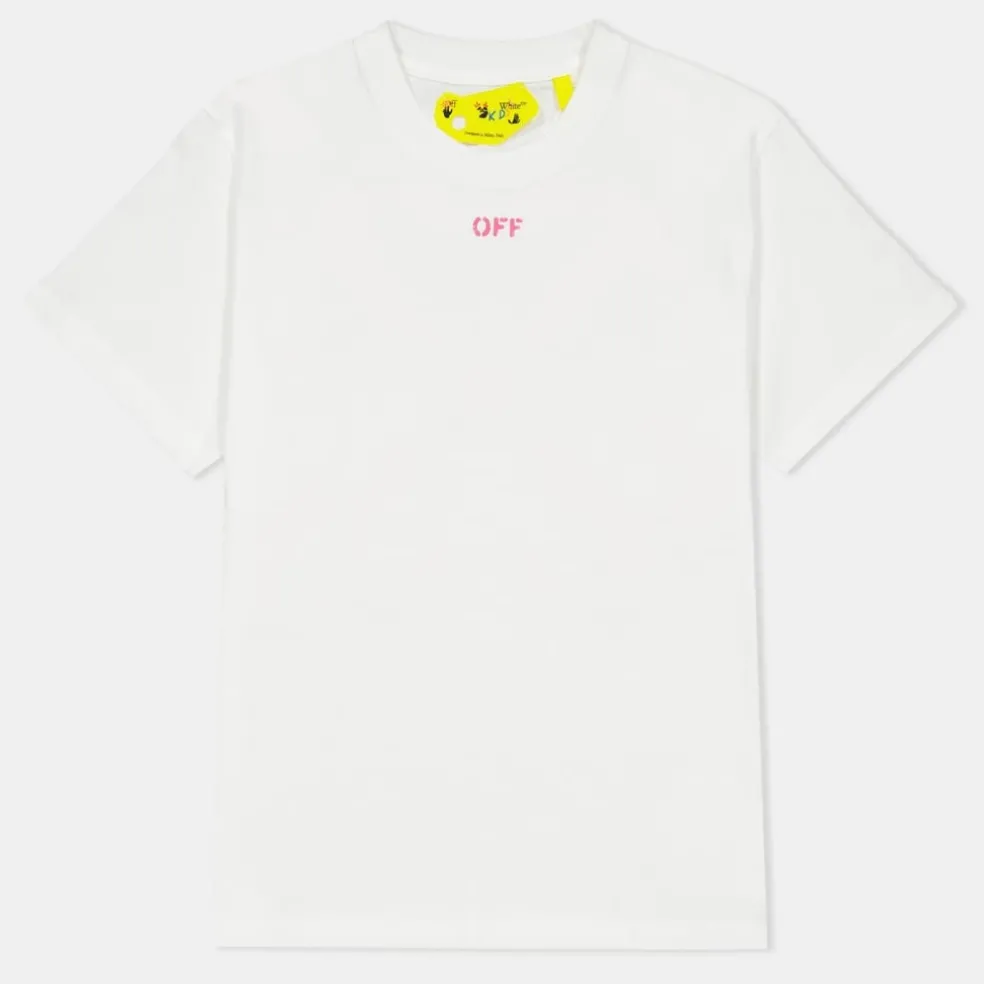Off White Off Stamp P Tee in White