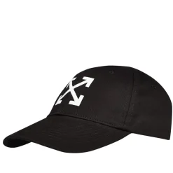 Off White Single Arrow Baseball Cap in Black