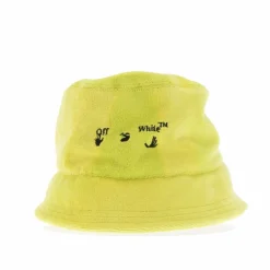 Off White Swimming Man Towel Bucket Hat in Yellow