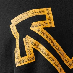 Off White Tape Hoodie in Black