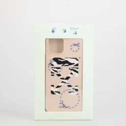 Off White Zebra iPhone 12 Pro Case in Camel