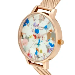 Olivia Burton Art Stainless Steel Fashion Analogue Quartz Watch in Grey