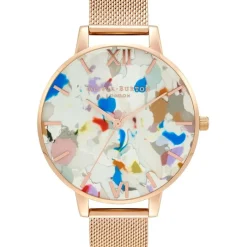 Olivia Burton Art Stainless Steel Fashion Analogue Quartz Watch in Grey