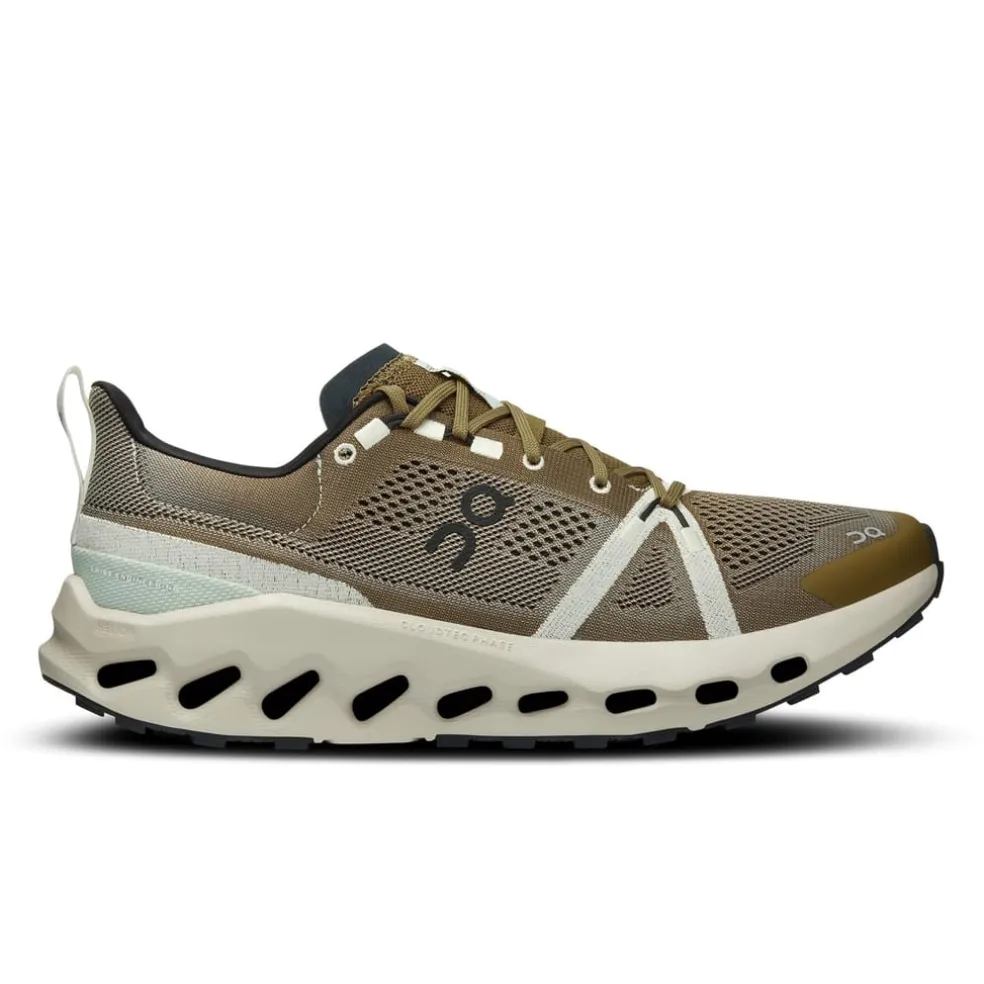On Cloudsurfer Low Top Trail Sneakers in Green