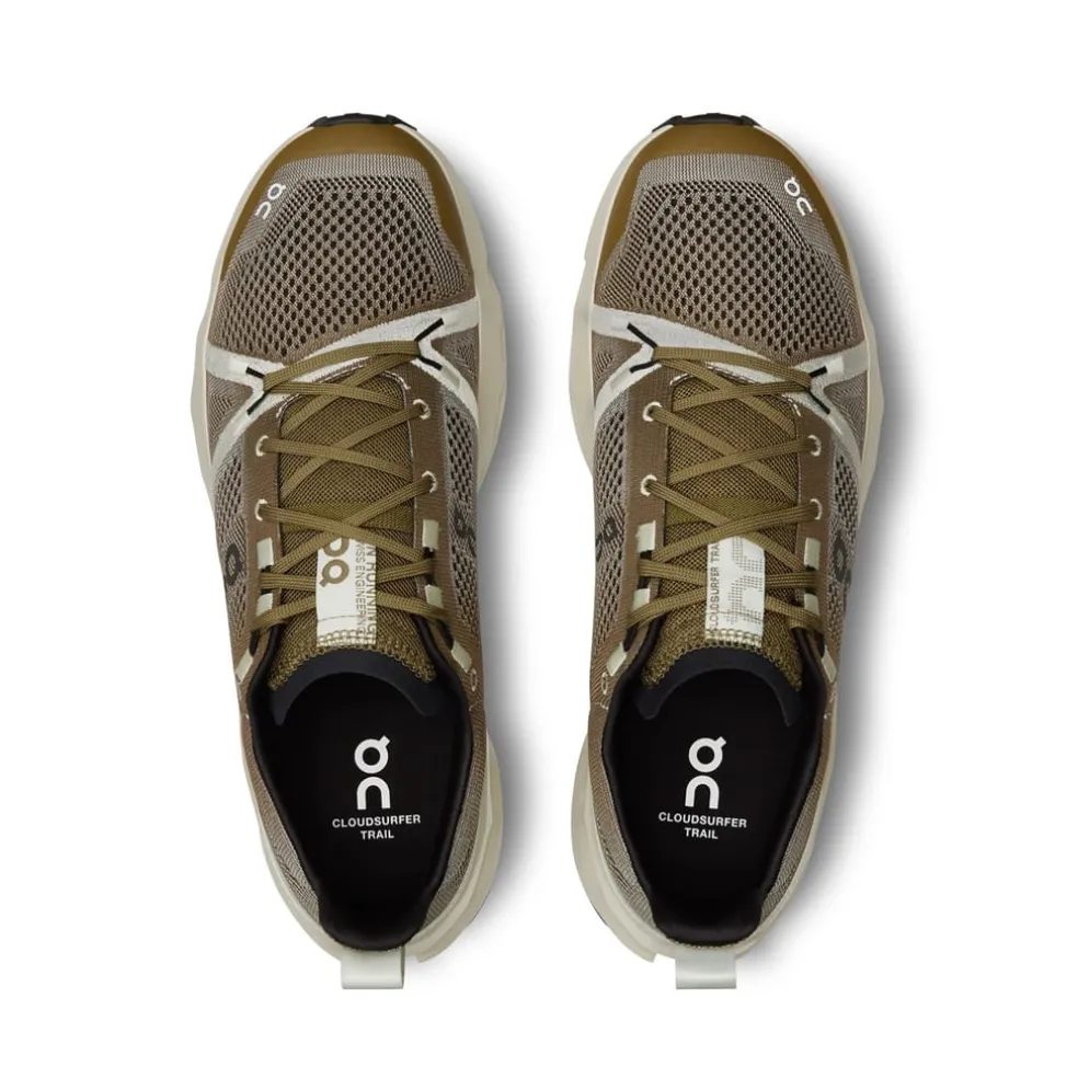 On Cloudsurfer Low Top Trail Sneakers in Green