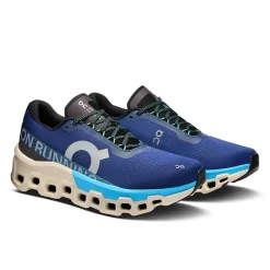 On Mens Cloudmonster 2 Running Shoes in Blue