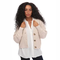 Only Carol Nice Knitted Cardigan in Stone