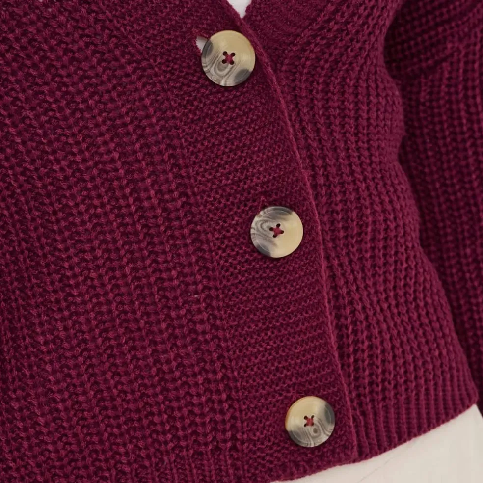 Only Carol Nice Knitted Cardigan in wine