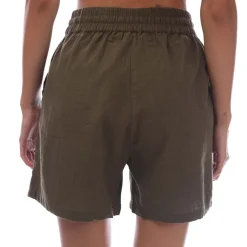 Only Tizana String Cotton Shorts in Green