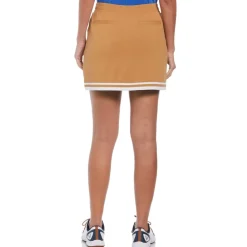 Original Penguin 16 Inch Skort with Elasticated Waistband in Brown
