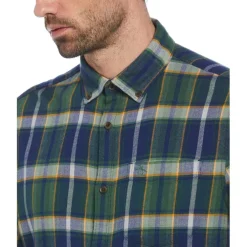 Original Penguin Long Sleeve Regular Fit Shirt in Blue