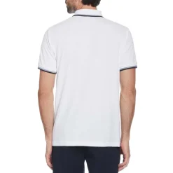 Original Penguin Tipped Pique Polo Shirt in White