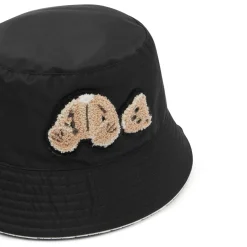 Palm Angels Bear Bucket Hat in Black
