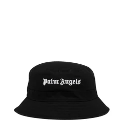Palm Angels Logo Bucket Hat in Black