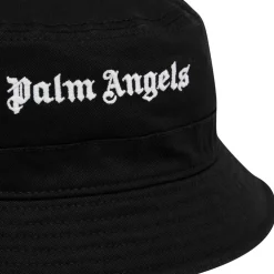 Palm Angels Logo Bucket Hat in Black