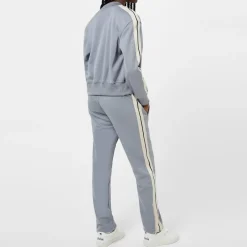 Palm Angels Logo Embroidered Track Trousers in Grey