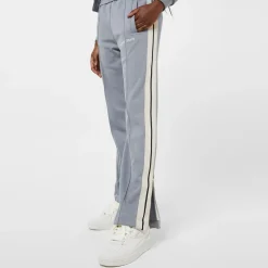 Palm Angels Logo Embroidered Track Trousers in Grey