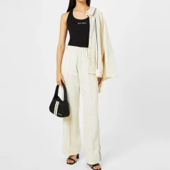 Palm Angels Loose Fit Track Pants in White