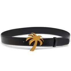 Palm Angels Palm Buckle Belt in Black