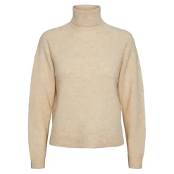Pieces Pullover Fem in Cream