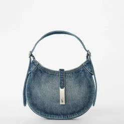 Polo Ralph Lauren Calfskin Mini Shoulder Bag in Blue