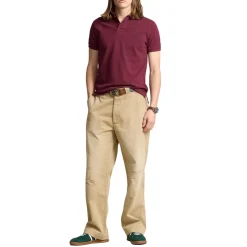 Polo Ralph Lauren Custom Slim-Fit Mesh Polo Shirt in Red