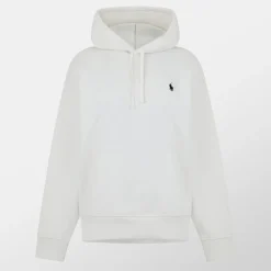 Polo Ralph Lauren Fit Logo Fleece Hoodie in White