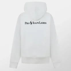 Polo Ralph Lauren Fit Logo Fleece Hoodie in White