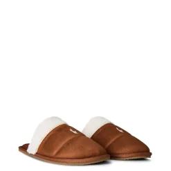Polo Ralph Lauren Kelcie Mules Flatform Slippers in Brown