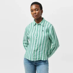Polo Ralph Lauren Polo Crop Shirt in Green