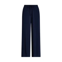 Polo Ralph Lauren Stretch Jersey Wide Leg Trousers in Blue