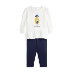 Polo Ralph Lauren Sweatshirt And Legging Set Infants in White