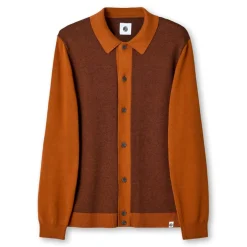 Pretty Green Knit Long Sleeve Sweater in Orange