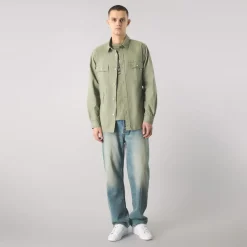 Pretty Green Long Sleeve Shirt in Green