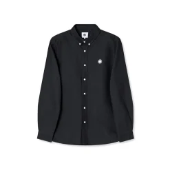 Pretty Green Oxford Long Sleeve Regular Fit Shirt in Black