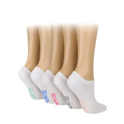 pringle 5 Pack No Show Trainer Socks in White