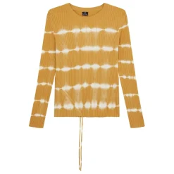 PS Paul Smith Knitted Crew Neck Long Sleeve Sweater in Yellow