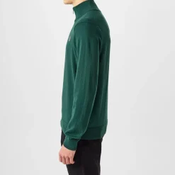 PS Paul Smith Logo Quarter Zip Sweater in Green