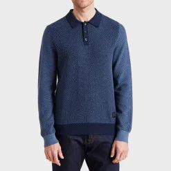 PS Paul Smith Long Sleeve Knit Regular Fit Shirt in Blue